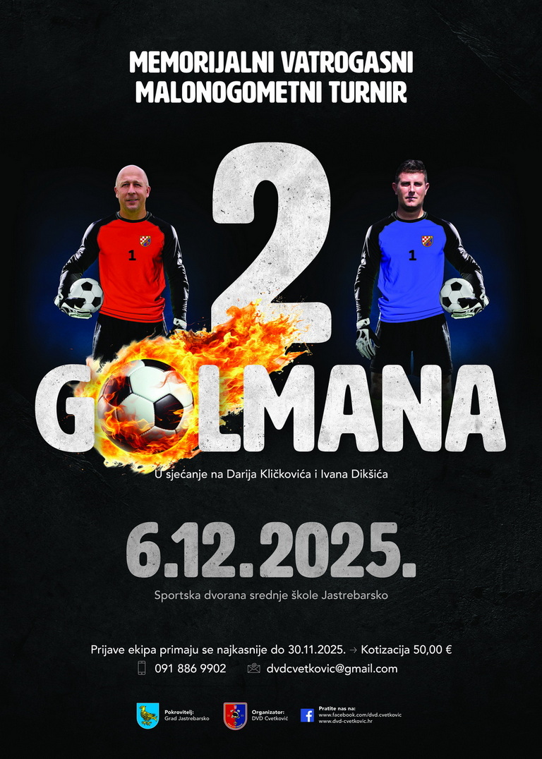 Memorijalni vatrogasni malonogometni turnir 2 golmana