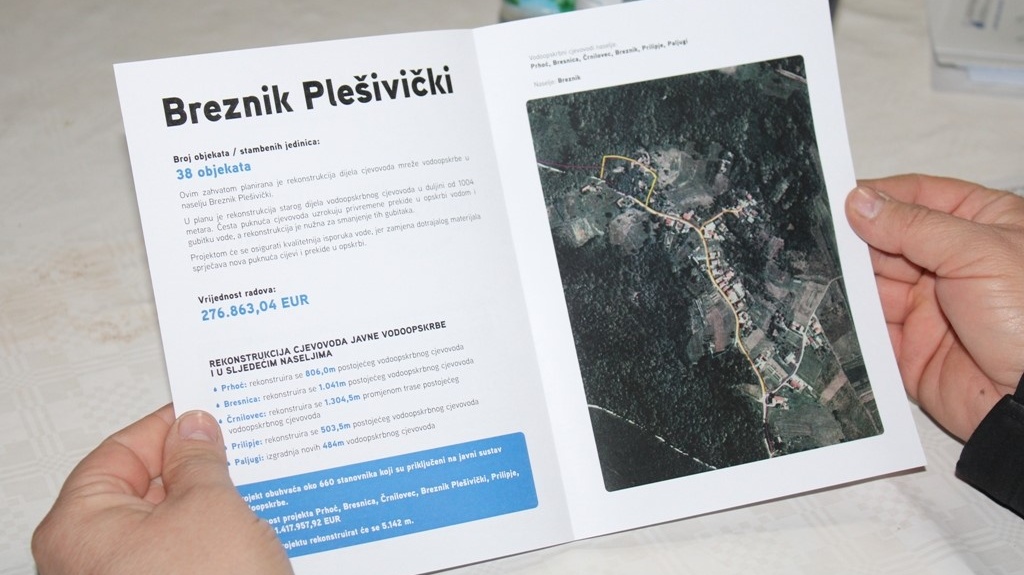 Rekonstrukcija vodovoda u Prhoću, Prilipju, Bresnici i Brezniku Plešivičkom 